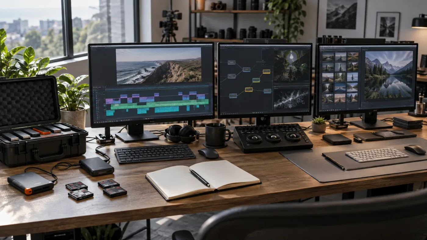Illustration of DaVinci Resolve project template, timeline template, Fusion template, and archive choices