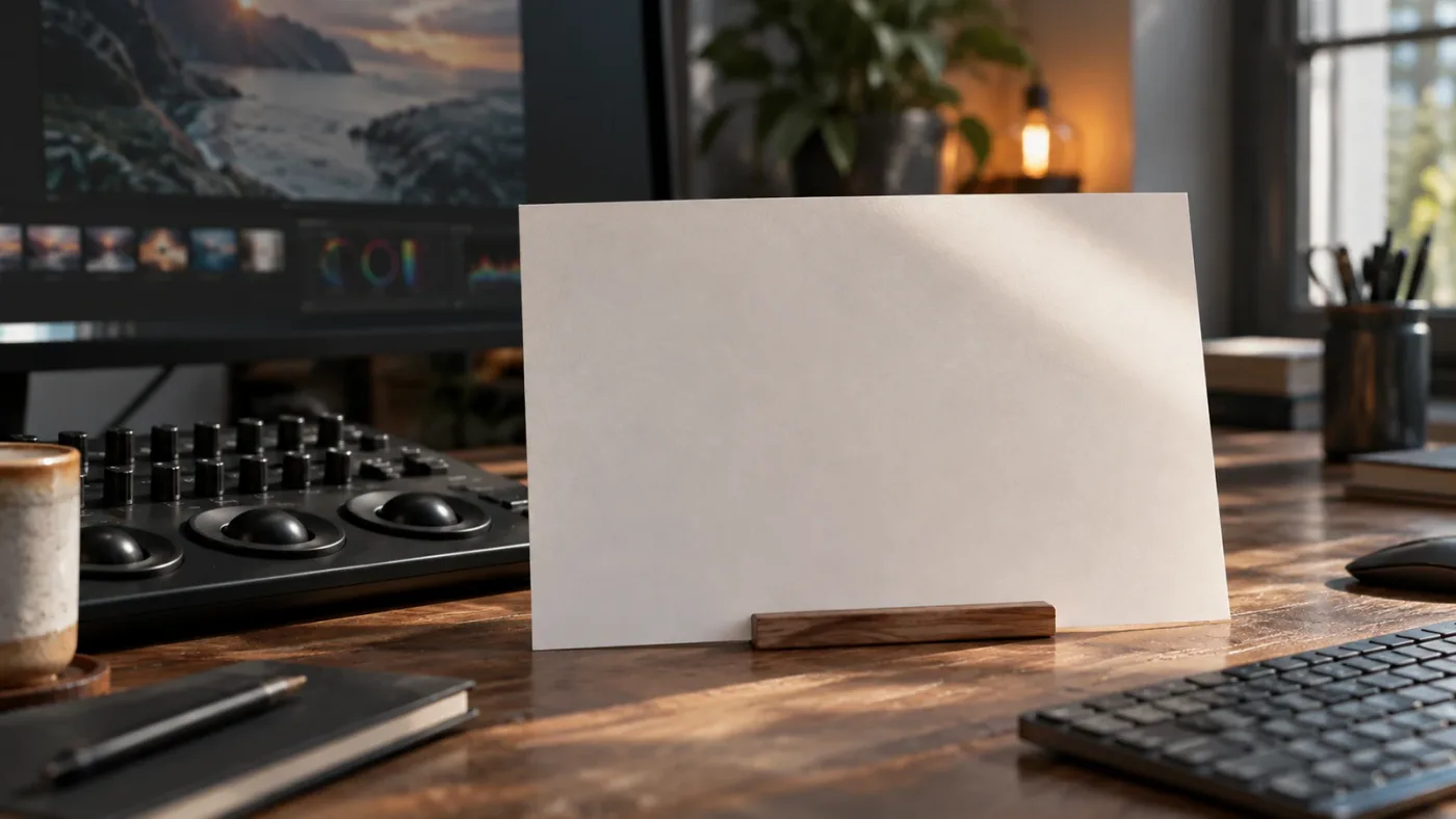 Illustration of a readable title treatment for a DaVinci Resolve video