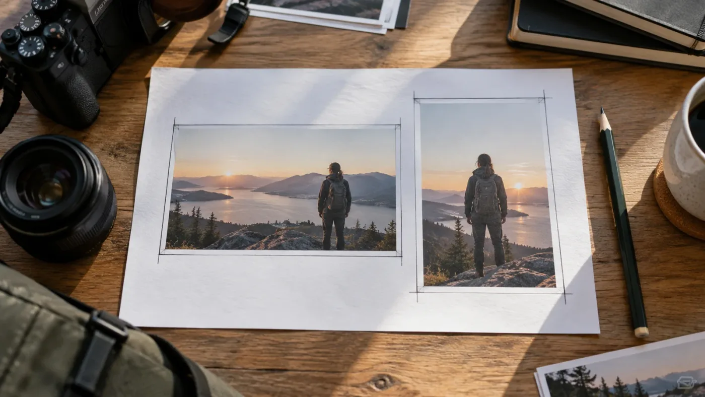 Illustration of reframing one DaVinci Resolve project for horizontal and vertical delivery