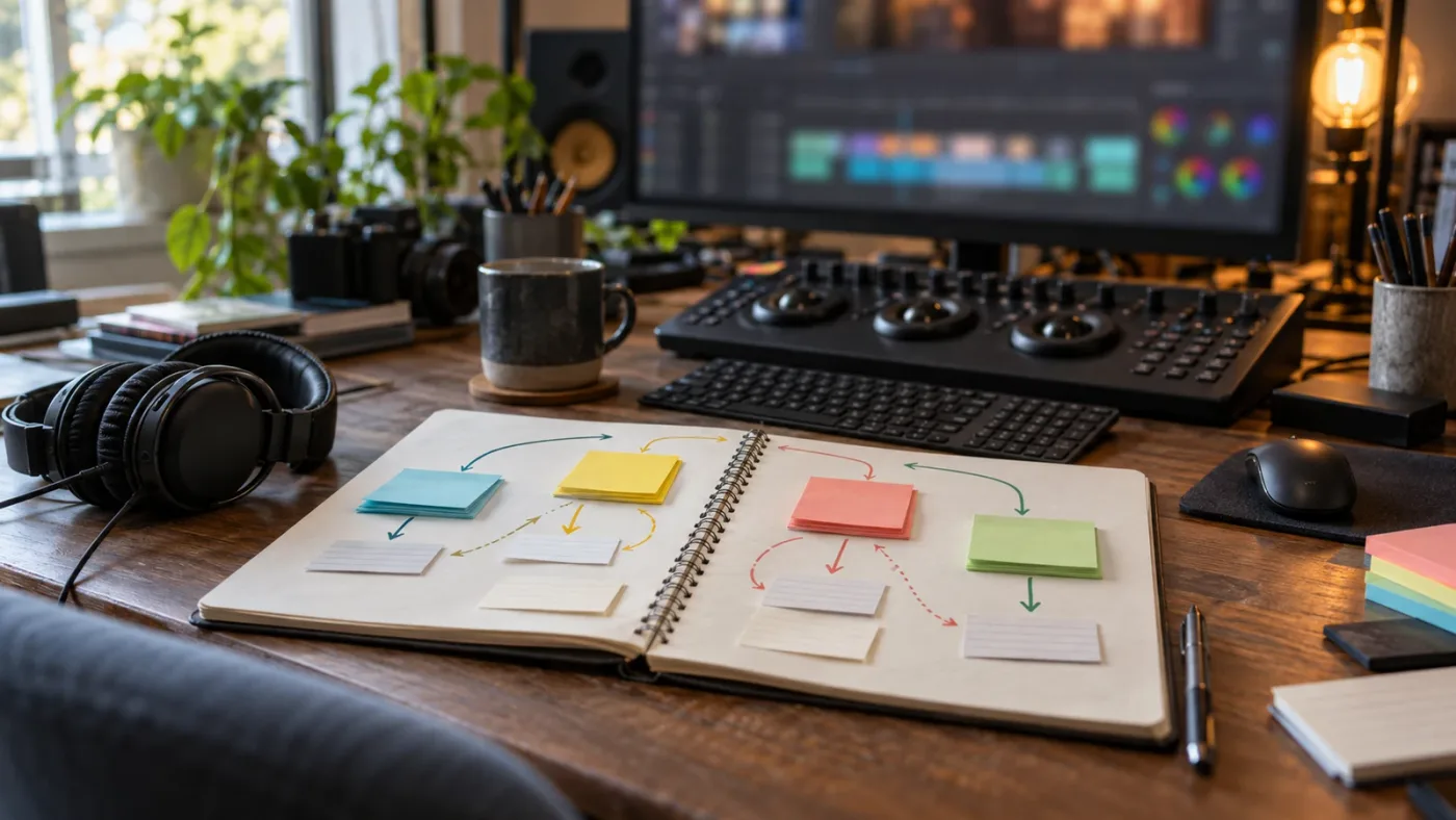 Illustration of a DaVinci Resolve tutorial mismatch troubleshooting map
