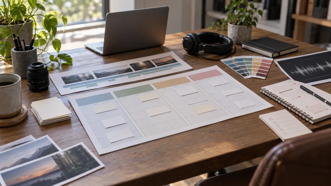 Illustration of a 30-day DaVinci Resolve practice calendar with recall, drill, export, and review blocks
