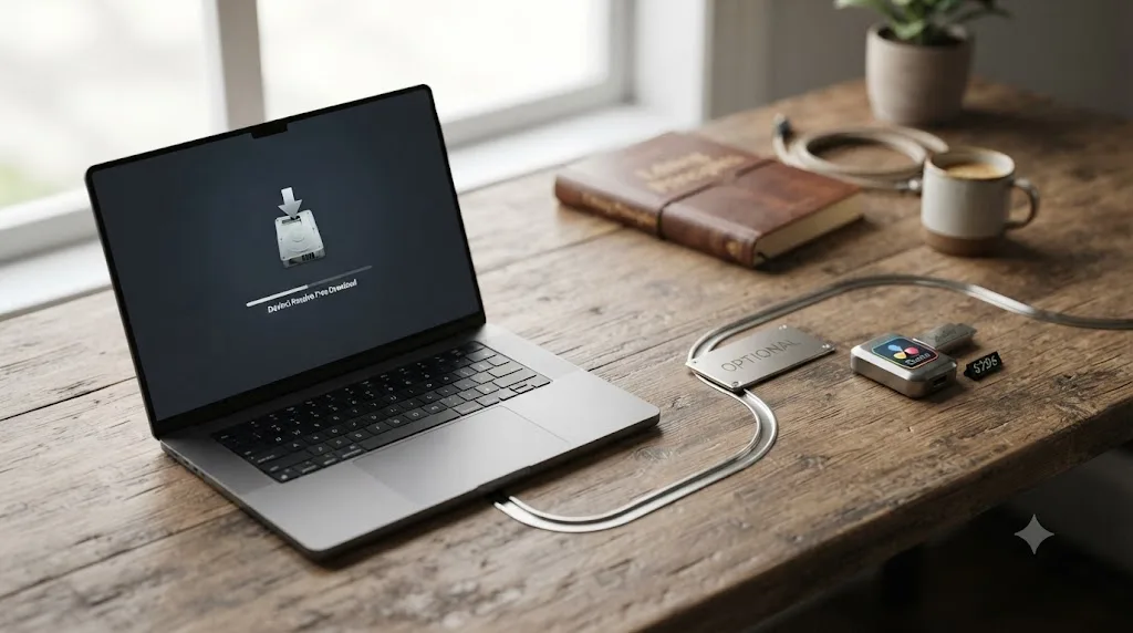 Illustration of a two-step path from a free DaVinci Resolve download to a single one-time Studio upgrade with no recurring subscription