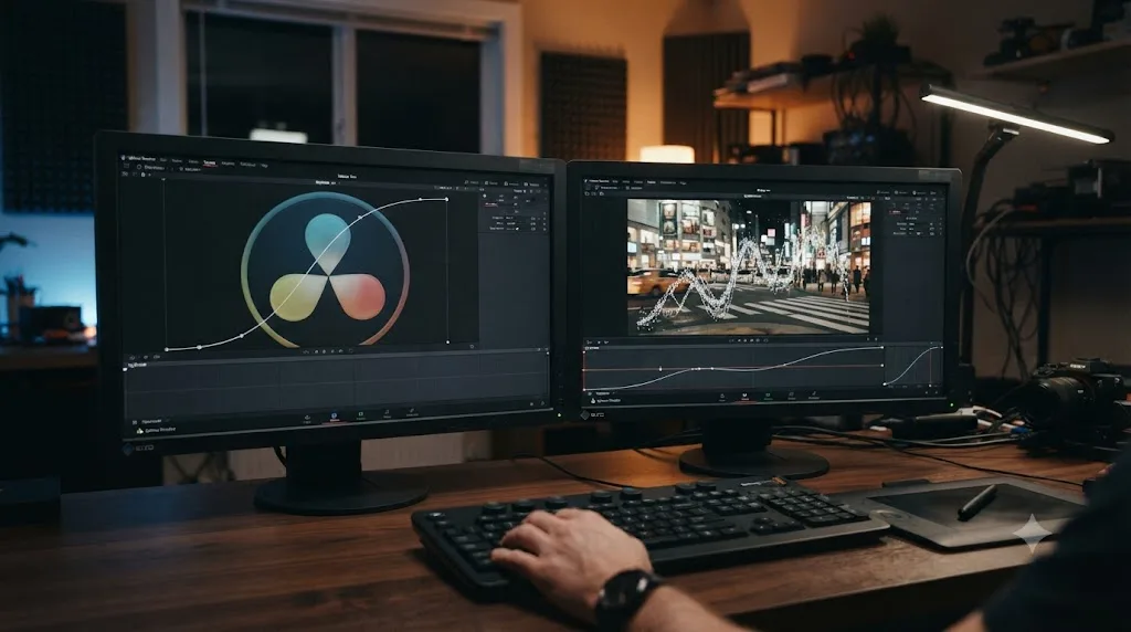 Illustration contrasting a clean keyframe animation curve on a demo clip with a jittery curve on real handheld footage