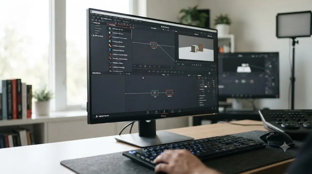 Illustration of the DaVinci Resolve Fusion Effects Library with Krokodove typed into the search field